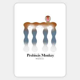 Bold monkey print "Probiscis monkey" Magnet